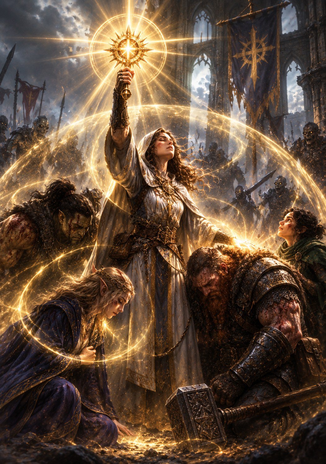 Sister Aelindra using Divine Intercession